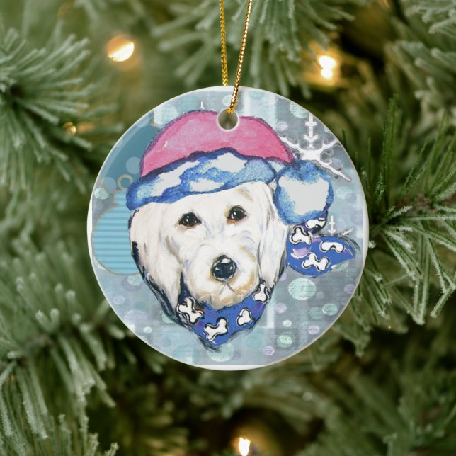 ADORNO DE CERÁMICA GOLDENDOODLES (Árbol)