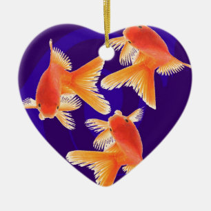 Adorno De Cerámica Goldfish