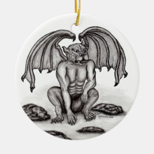 Adorno De Cerámica Golem Gargoyle
