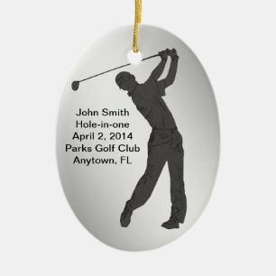 Adorno De Cerámica Golf Agujero-en-uno personalizable de la