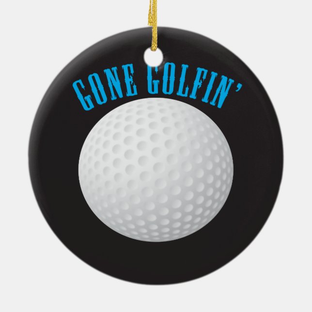 Adorno De Cerámica Golf Ball ⛳ 🎁 Gone Golfing Golf (Atrás)