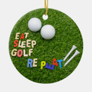 Adorno De Cerámica Golf come dormir golf repetir