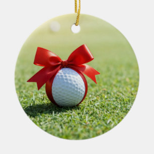 Adorno De Cerámica Golf con tema de Navidad para Navidad