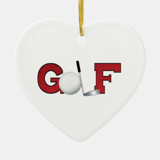 Adorno De Cerámica Golf del navidad