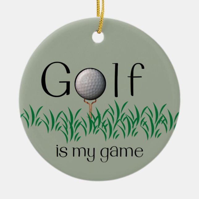 Adorno De Cerámica GOLF es mi juego (Frente)