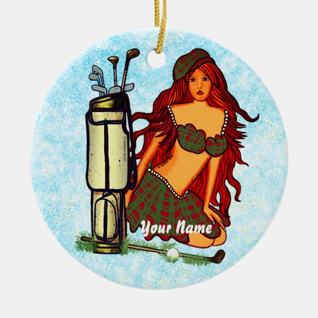 Adorno De Cerámica Golf Fairy (Frente)