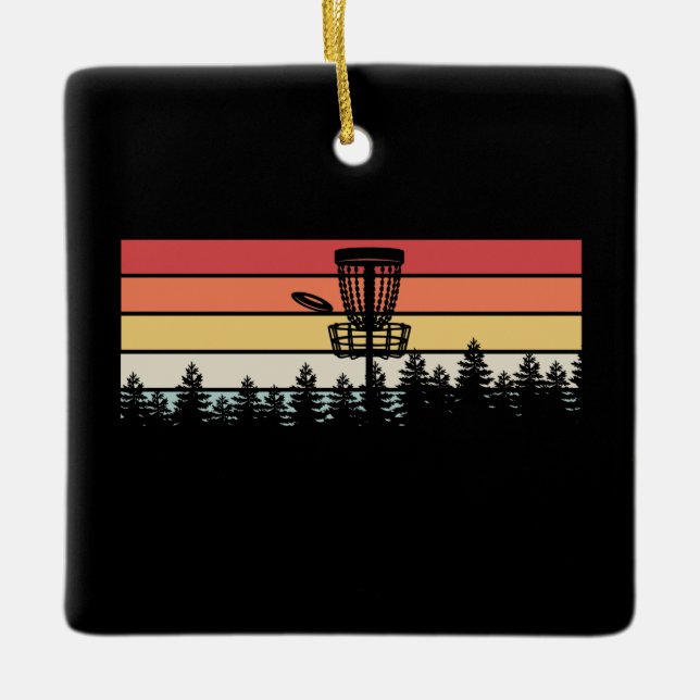 Adorno De Cerámica Golf Retro de Disco (Anverso)