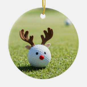 Adorno De Cerámica Golf temático de Navidad para Navidad