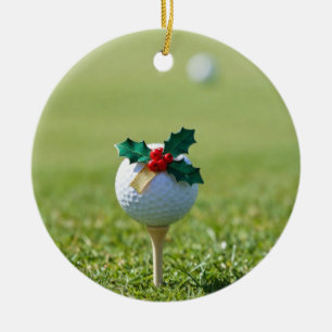 Adorno De Cerámica Golf temático de Navidad para Navidad