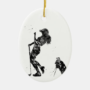Adorno De Cerámica Golfista