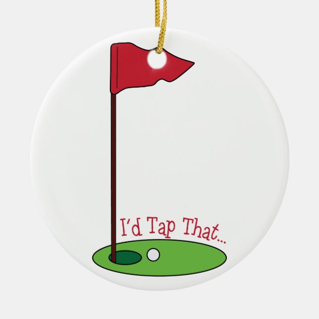 Adorno De Cerámica Golpecito del golf (Frente)