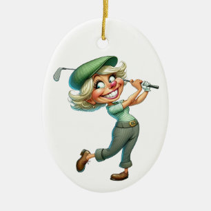 Adorno De Cerámica Goofy Golf
