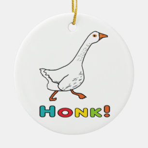Adorno De Cerámica Goose Honk
