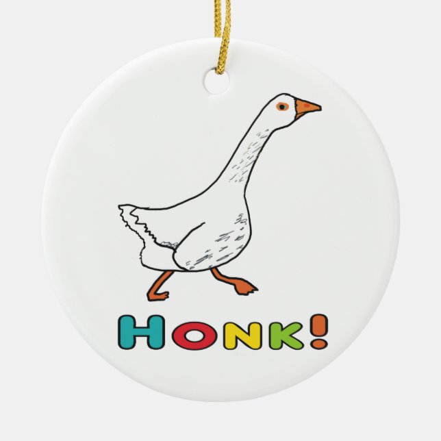 Adorno De Cerámica Goose Honk (Frente)