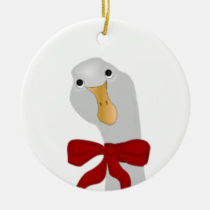 Adorno De Cerámica Goose Who Ornament