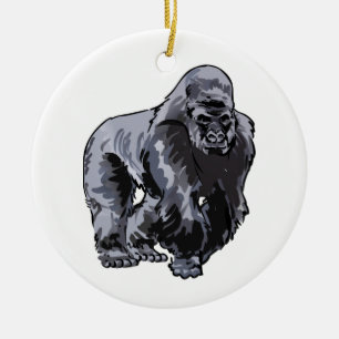 Adorno De Cerámica Gorila silverback