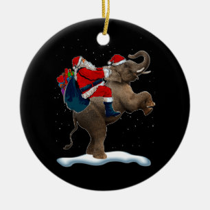 Adorno De Cerámica Gorra elefante de la luz del árbol de Navidad Navi