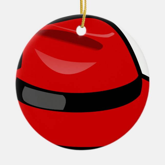 Adorno De Cerámica Gorra Rojo Fedora (Frente)