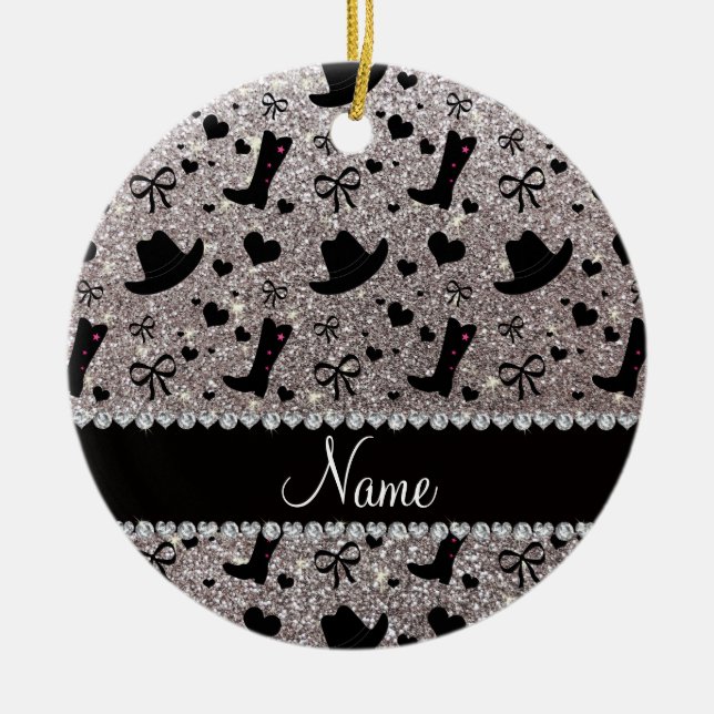 Adorno De Cerámica Gorras de plata conocidos de encargo de las botas (Frente)