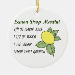 Adorno De Cerámica Gota de limón Martini