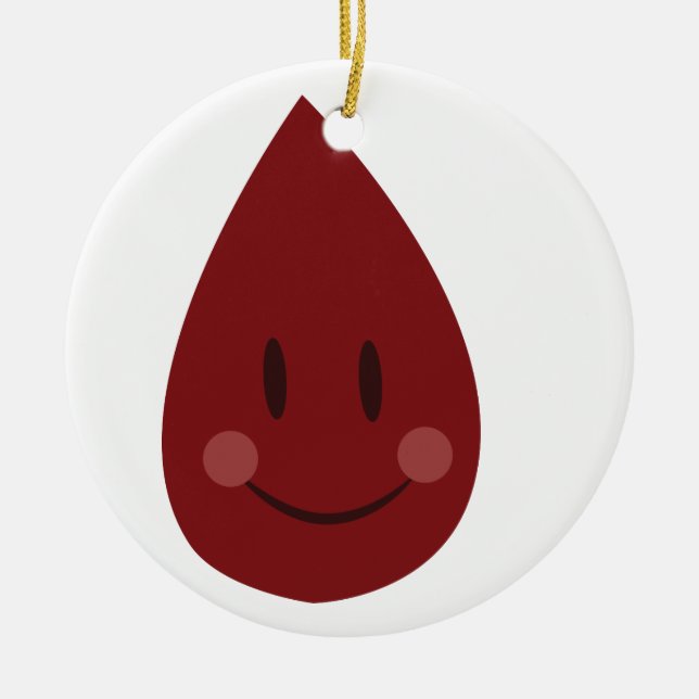 Adorno De Cerámica Gota de sangre (Frente)