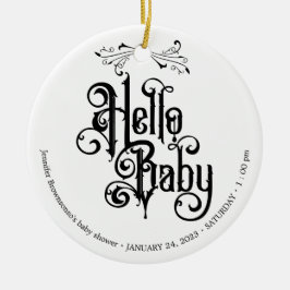 Adorno De Cerámica Gothic Dark Hello Thank You