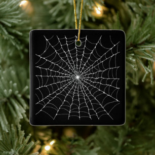 Adorno De Cerámica Gótico Spiderweb