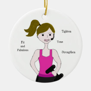 Adorno De Cerámica Gotta Work Out Brunette Weight Lifting