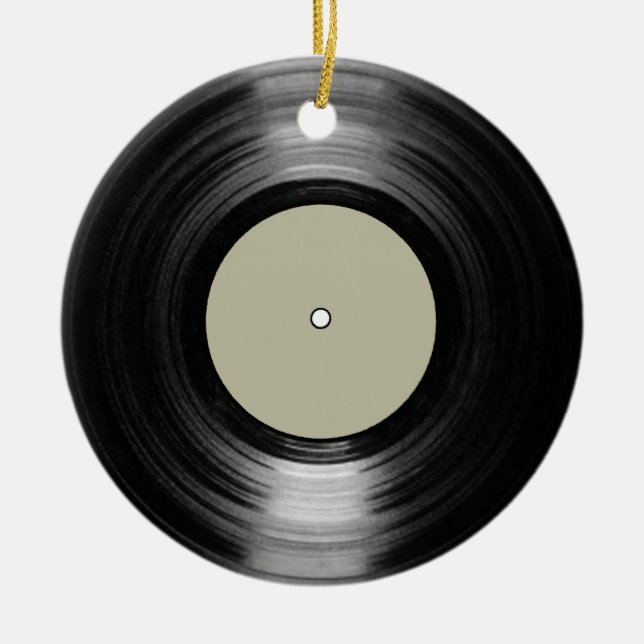 Adorno De Cerámica grabación de vinilo musical (Frente)
