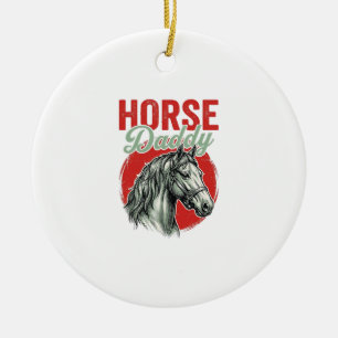 Adorno De Cerámica Grabado Vintage Horse Daddy