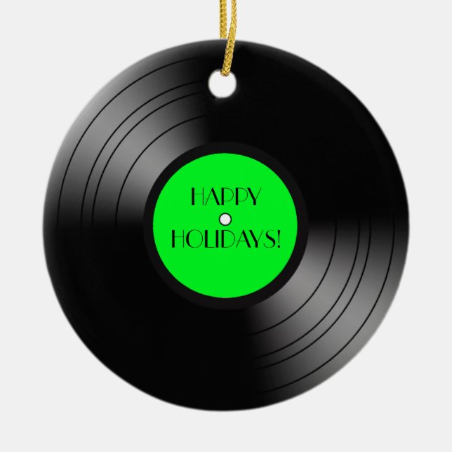 Adorno De Cerámica Grabar álbum Felices Fiestas (Frente)