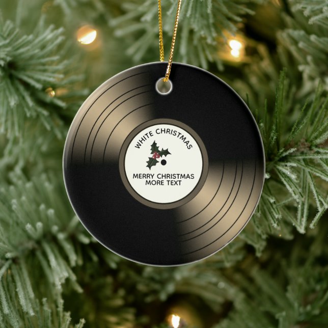 Adorno De Cerámica Grabar álbum Navidades personalizados en tono de b (Árbol)