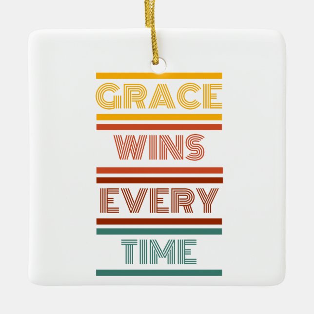 Adorno De Cerámica Grace gana cada vez (Anverso)
