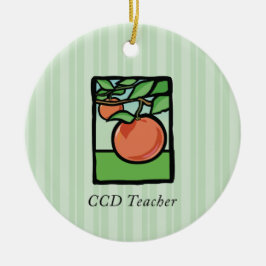 Adorno De Cerámica Gracias al profesor de CCD, manzana