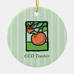Adorno De Cerámica Gracias al profesor de CCD, manzana