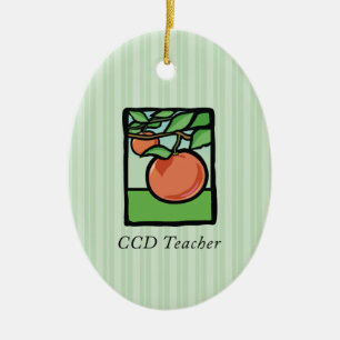 Adorno De Cerámica Gracias al profesor de CCD, manzana