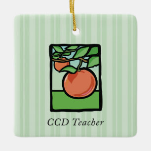 Adorno De Cerámica Gracias al profesor de CCD, manzana