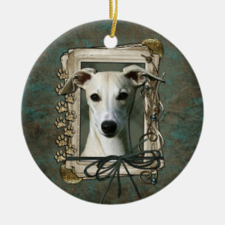 Adorno De Cerámica Gracias - las patas de piedra - Whippet