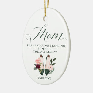 Adorno De Cerámica Gracias mamá   De pie por mis tacones de acuarela 