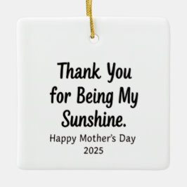 Adorno De Cerámica Gracias por ser mi día feliz para las madres.