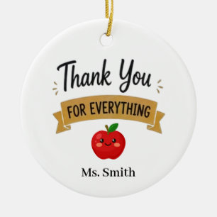 Adorno De Cerámica Gracias por Todo Personalizado