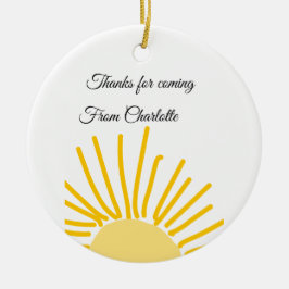 Adorno De Cerámica gracias por venir mensaje de texto nombre sol