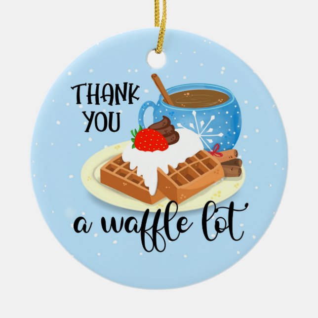 Adorno De Cerámica gracias regalo de voluntarios de waffle lot lot (Frente)