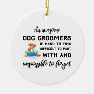 Adorno De Cerámica Gracias regalo para el perro Groomers hombre o muj