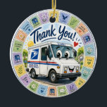 Adorno De Cerámica Gracias trabajadores postales<br><div class="desc">Gracias trabajadores postales</div>