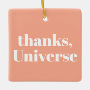Adorno De Cerámica Gracias, Universo