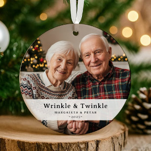 Adorno De Cerámica Graciosa Arrulla y Twinkle Abuela foto Keepsake