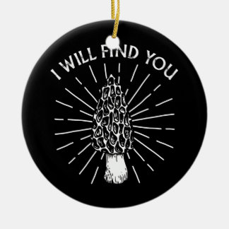 Adorno De Cerámica Graciosa caza de hongos Morel en verano al aire li