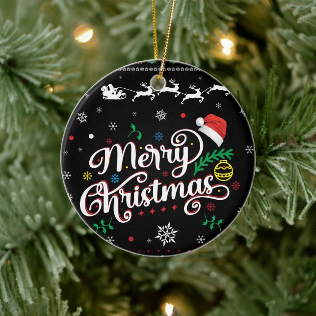 Adorno De Cerámica Graciosa Feliz Navidad (Árbol)