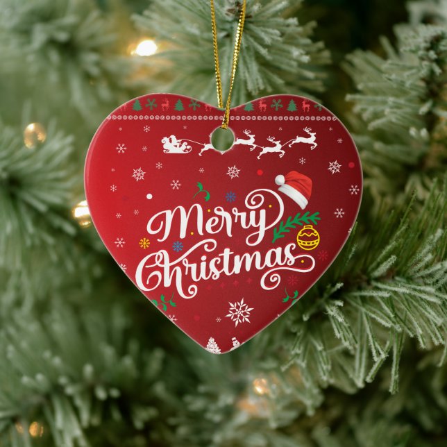 Adorno De Cerámica Graciosa Feliz Navidad (Árbol)